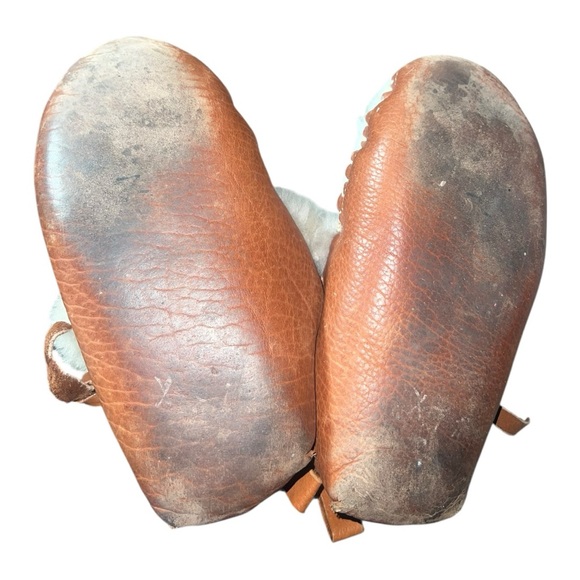 🤎 Leather Shearling-Lined Moccasin Ankle Boots Size 11 - Picture 6 of 6